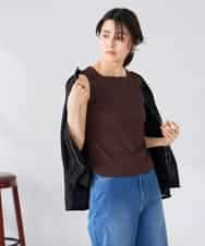 K2KGD01024 a.v.v(アー・ヴェ・ヴェ) ベーシックテレコタンクトップ ブラウン