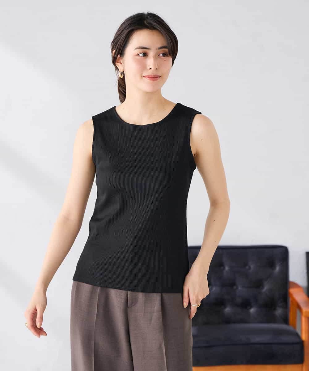 K2KGD01024 a.v.v(アー・ヴェ・ヴェ) ベーシックテレコタンクトップ ブラック