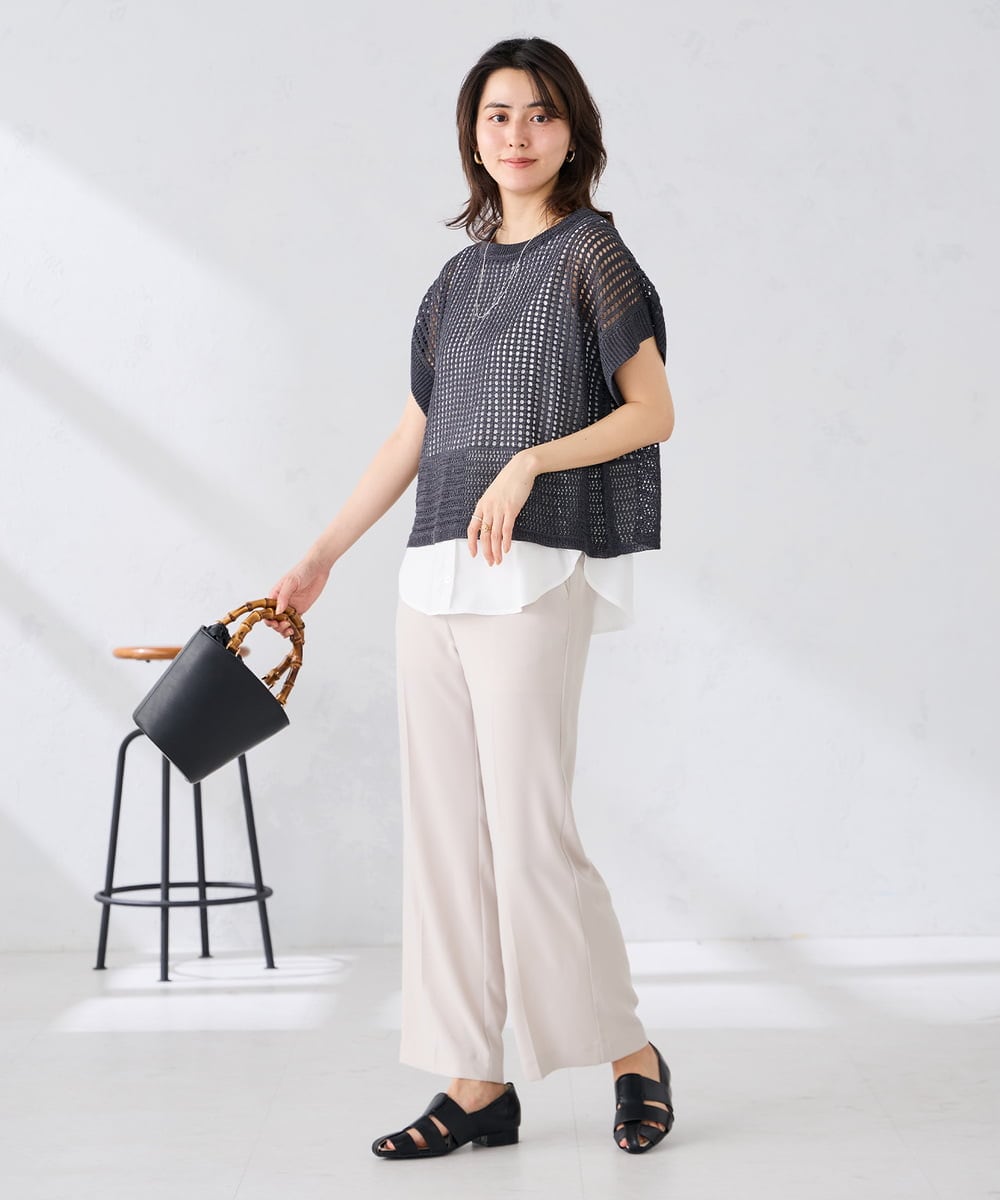 K2KGD03029 a.v.v(アー・ヴェ・ヴェ) シャツヘムタンクトップ ライトブルー