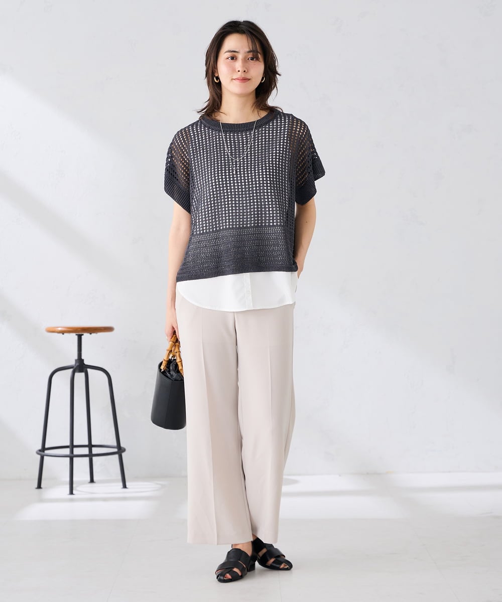 K2KGD03029 a.v.v(アー・ヴェ・ヴェ) シャツヘムタンクトップ ライトブルー