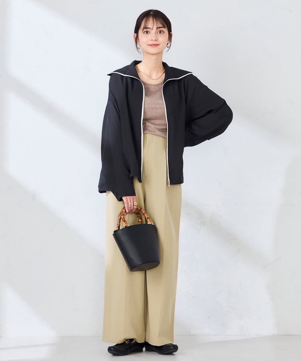 K2KGD08019 a.v.v(アー・ヴェ・ヴェ) 【前後2WAY】ラメタンクトップ ブラック