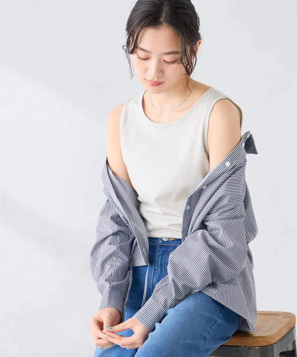 K2KGD08019 a.v.v(アー・ヴェ・ヴェ) 【前後2WAY】ラメタンクトップ ブラック