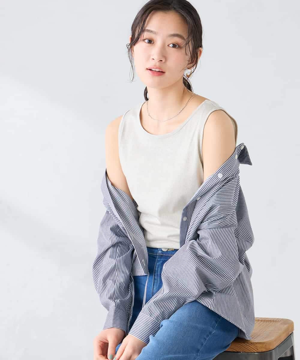 K2KGD08019 a.v.v(アー・ヴェ・ヴェ) 【前後2WAY】ラメタンクトップ ブラック