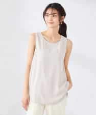 K2KGD10024 a.v.v(アー・ヴェ・ヴェ) 【イージーケア】ラウンドヘムロングタンクトップ グレージュ