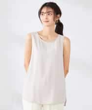 K2KGD10024 a.v.v(アー・ヴェ・ヴェ) 【イージーケア】ラウンドヘムロングタンクトップ グレージュ