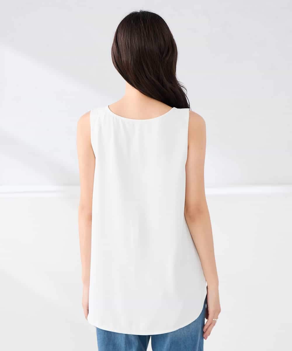 K2KGD10024 a.v.v(アー・ヴェ・ヴェ) 【イージーケア】ラウンドヘムロングタンクトップ グレージュ