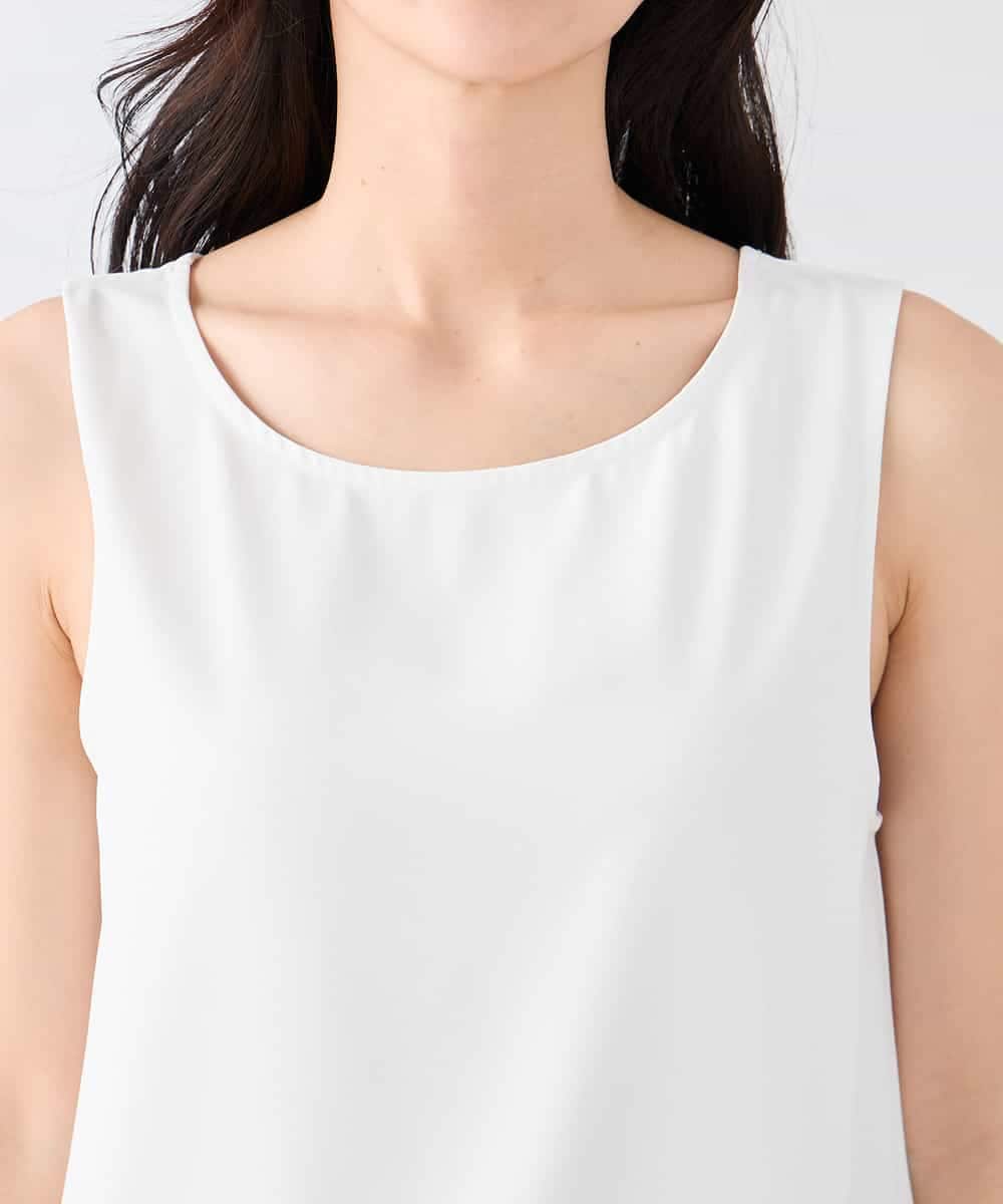 K2KGD10024 a.v.v(アー・ヴェ・ヴェ) 【イージーケア】ラウンドヘムロングタンクトップ グレージュ