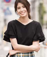K2KGD11029 a.v.v(アー・ヴェ・ヴェ) フレアスリーブシルケッティ[WEB限定サイズ] ブラック