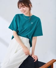 K2KGD25024 a.v.v(アー・ヴェ・ヴェ) 大人のクロップド刺繍Tシャツ【UVカット・接触冷感】 グリーン