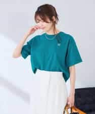 K2KGD25024 a.v.v(アー・ヴェ・ヴェ) 大人のクロップド刺繍Tシャツ【UVカット・接触冷感】 ライトイエロー