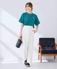 K2KGD25024 a.v.v(アー・ヴェ・ヴェ) 大人のクロップド刺繍Tシャツ【UVカット・接触冷感】 ライトイエロー