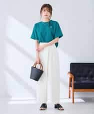 K2KGD25024 a.v.v(アー・ヴェ・ヴェ) 大人のクロップド刺繍Tシャツ【UVカット・接触冷感】 ライトイエロー