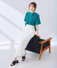 K2KGD25024 a.v.v(アー・ヴェ・ヴェ) 大人のクロップド刺繍Tシャツ【UVカット・接触冷感】 ライトイエロー