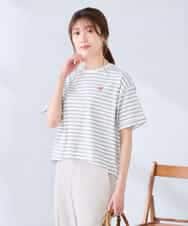 K2KGD25024 a.v.v(アー・ヴェ・ヴェ) 大人のクロップド刺繍Tシャツ【UVカット・接触冷感】 ライトイエロー