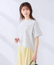 K2KGD25024 a.v.v(アー・ヴェ・ヴェ) 大人のクロップド刺繍Tシャツ【UVカット・接触冷感】 ライトイエロー