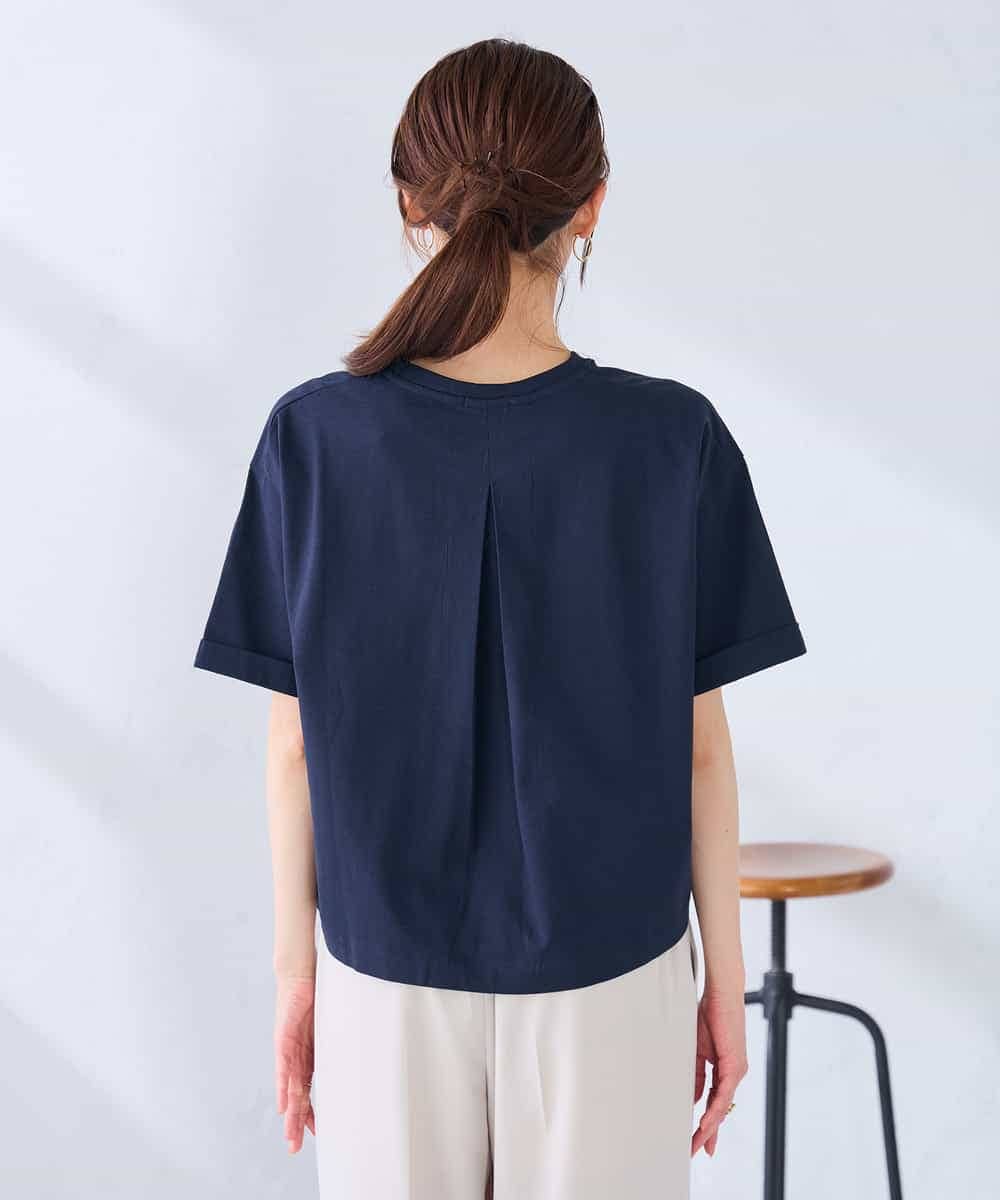 K2KGD25024 a.v.v(アー・ヴェ・ヴェ) 大人のクロップド刺繍Tシャツ【UVカット・接触冷感】 ライトイエロー