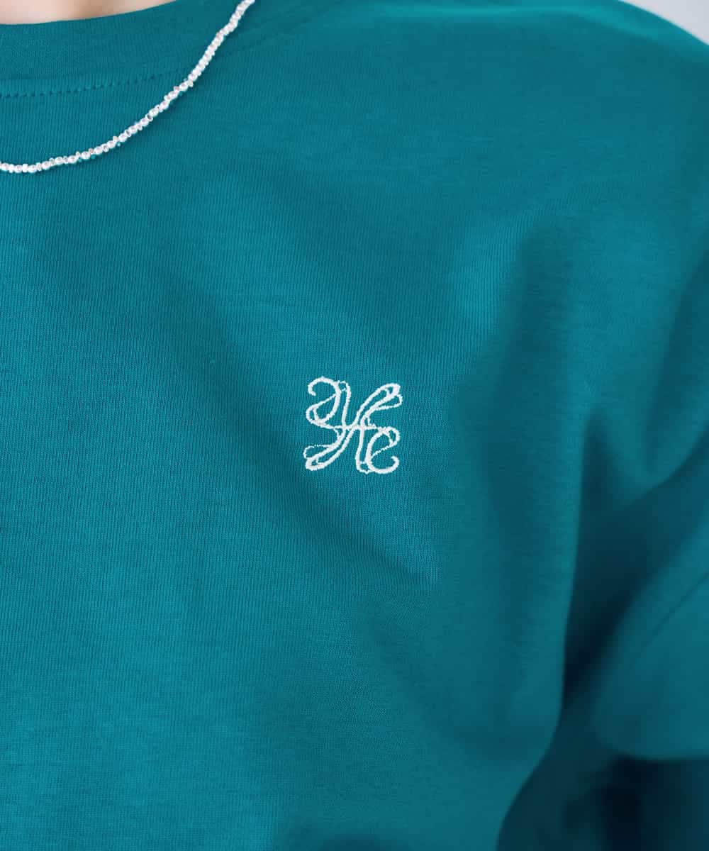 K2KGD25024 a.v.v(アー・ヴェ・ヴェ) 大人のクロップド刺繍Tシャツ【UVカット・接触冷感】 ライトイエロー