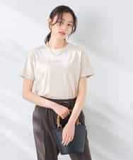 K2KGD28029 a.v.v(アー・ヴェ・ヴェ) 【UVカット/接触冷感】コンパクトロゴTシャツ グレージュ