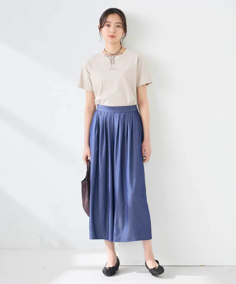 K2KGD28029 a.v.v(アー・ヴェ・ヴェ) 【UVカット/接触冷感】コンパクトロゴTシャツ グレージュ