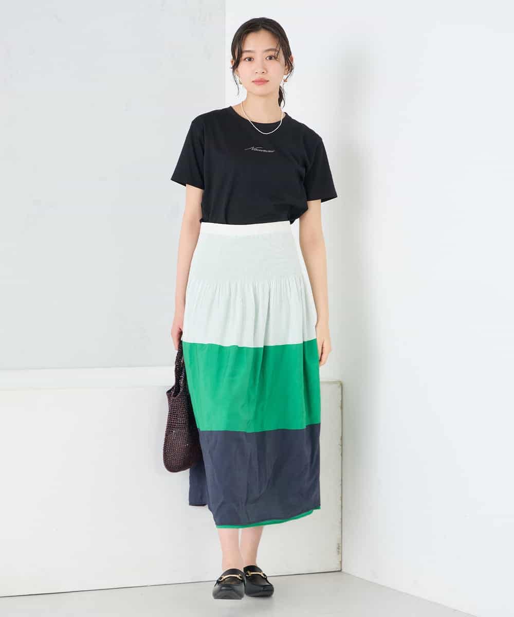 K2KGD28029 a.v.v(アー・ヴェ・ヴェ) 【UVカット/接触冷感】コンパクトロゴTシャツ グレージュ