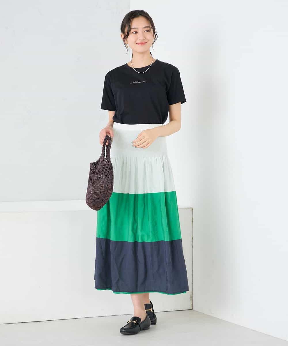 K2KGD28029 a.v.v(アー・ヴェ・ヴェ) 【UVカット/接触冷感】コンパクトロゴTシャツ グレージュ