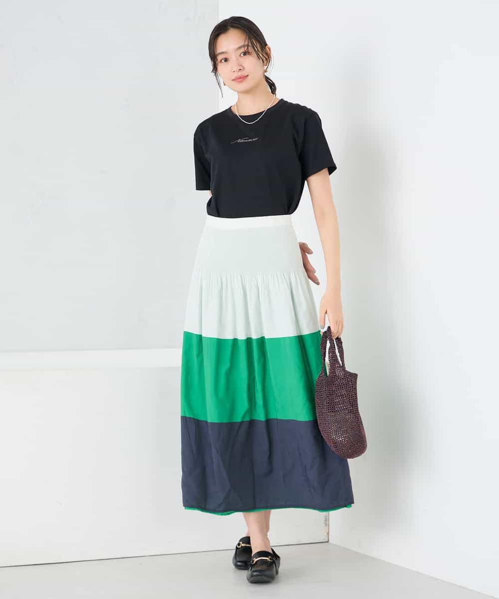 K2KGD28029 a.v.v(アー・ヴェ・ヴェ) 【UVカット/接触冷感】コンパクトロゴTシャツ グレージュ