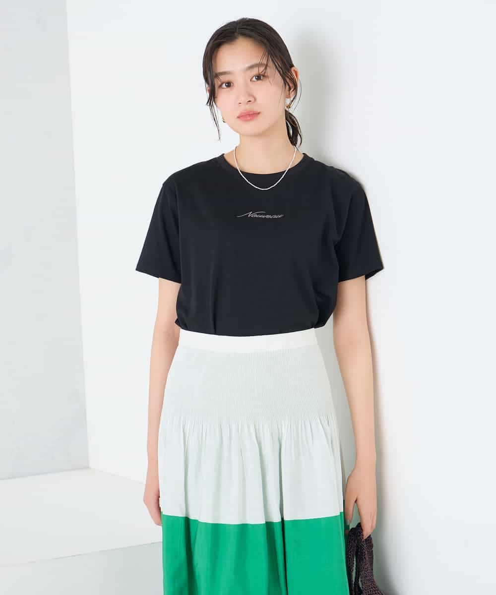 K2KGD28029 a.v.v(アー・ヴェ・ヴェ) 【UVカット/接触冷感】コンパクトロゴTシャツ ブラック