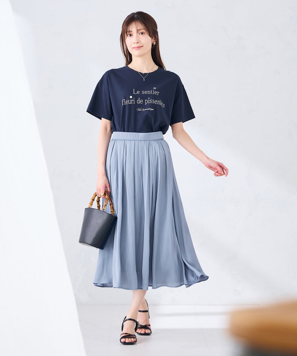 K2KGD29029 a.v.v(アー・ヴェ・ヴェ) 【UVカット/接触冷感】ロゴTシャツ ネイビー