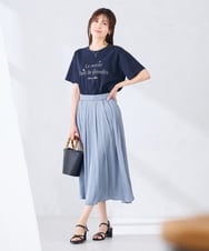 K2KGD29029 a.v.v(アー・ヴェ・ヴェ) 【UVカット/接触冷感】ロゴTシャツ ネイビー