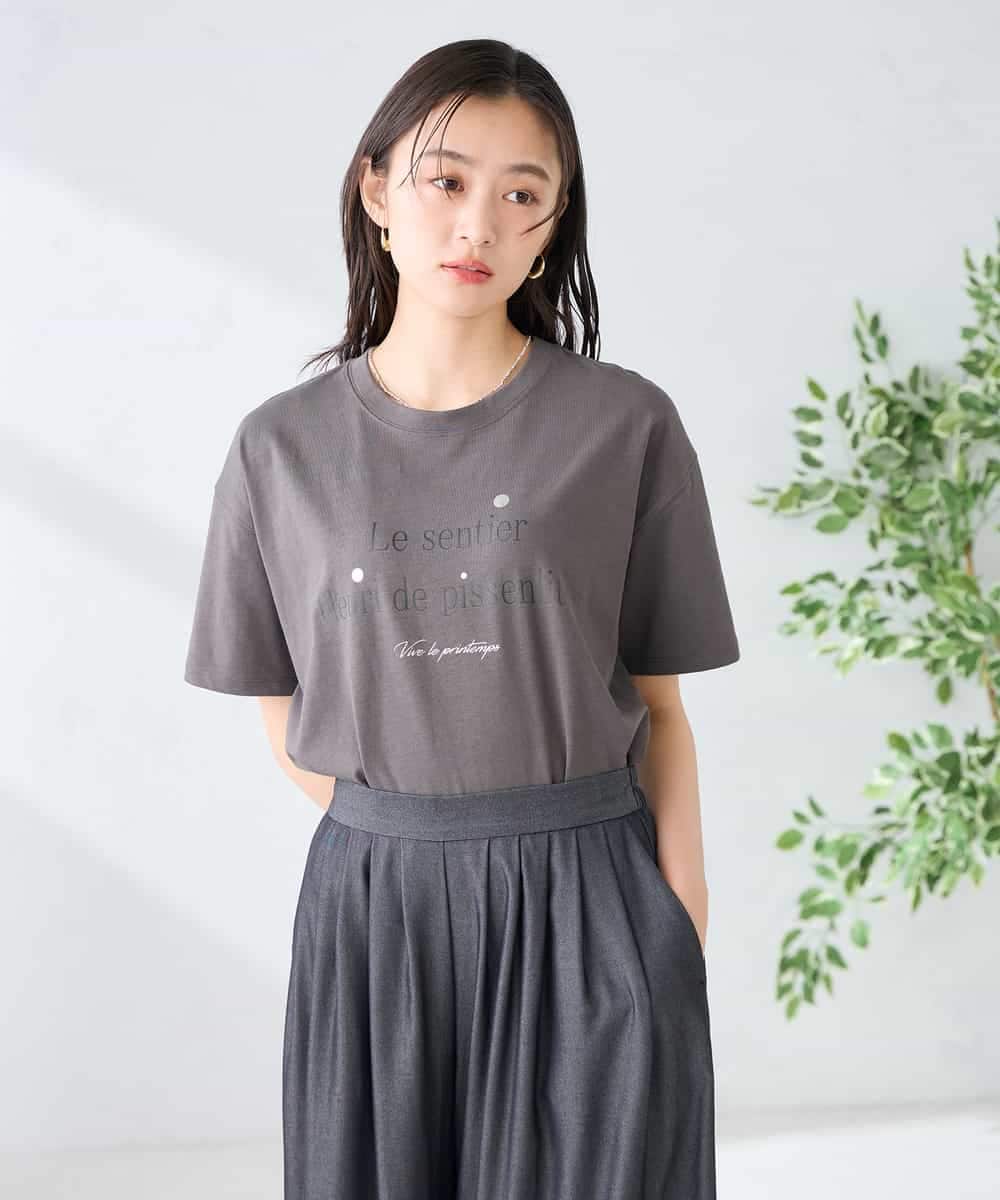 K2KGD29029 a.v.v(アー・ヴェ・ヴェ) 【UVカット/接触冷感】ロゴTシャツ ダークグレー