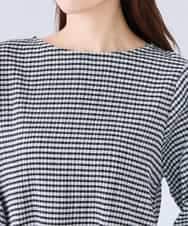 K2KGD30039 a.v.v(アー・ヴェ・ヴェ) ボーダー楊柳袖デザインカットソー ピンク