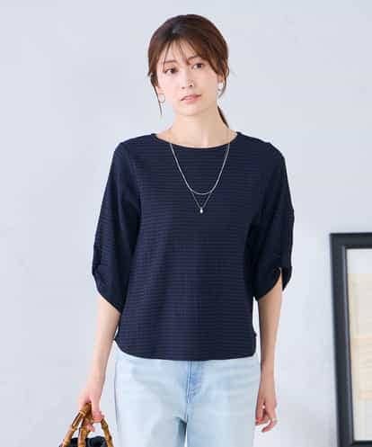 K2KGD30039 a.v.v ボーダー楊柳袖デザインカットソー