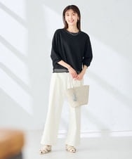 K2KGD31044 a.v.v(アー・ヴェ・ヴェ) 幾何レースドルマンカットソー グリーン