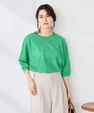 K2KGD31044 a.v.v(アー・ヴェ・ヴェ) 幾何レースドルマンカットソー グリーン