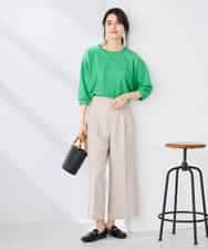 K2KGD31044 a.v.v(アー・ヴェ・ヴェ) 幾何レースドルマンカットソー グリーン