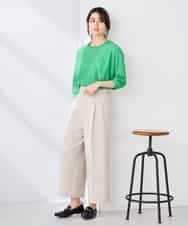 K2KGD31044 a.v.v(アー・ヴェ・ヴェ) 幾何レースドルマンカットソー グリーン