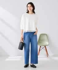 K2KGD31044 a.v.v(アー・ヴェ・ヴェ) 幾何レースドルマンカットソー グリーン