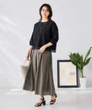 K2KGD31044 a.v.v(アー・ヴェ・ヴェ) 幾何レースドルマンカットソー グリーン