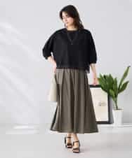 K2KGD31044 a.v.v(アー・ヴェ・ヴェ) 幾何レースドルマンカットソー グリーン