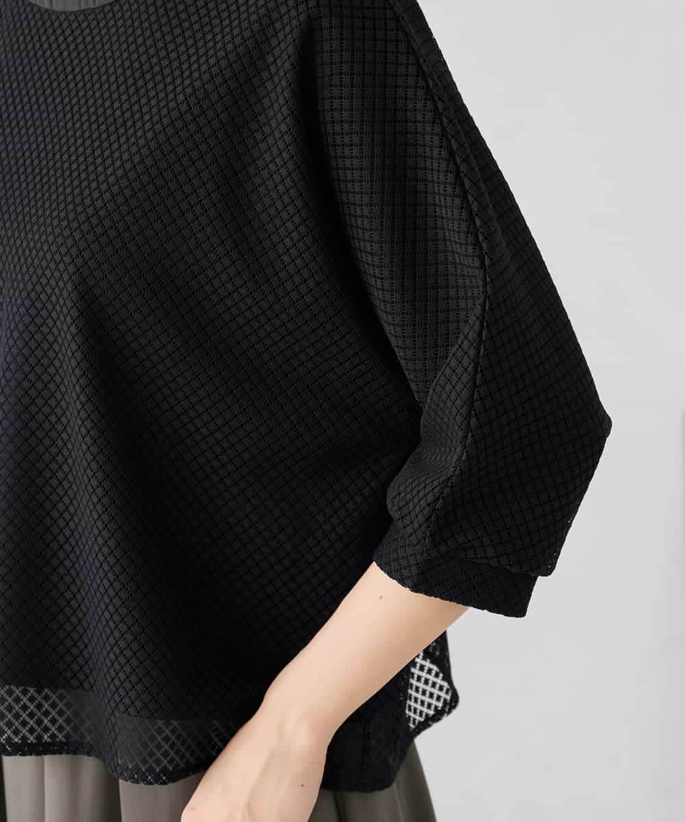 K2KGD31044 a.v.v(アー・ヴェ・ヴェ) 幾何レースドルマンカットソー グリーン