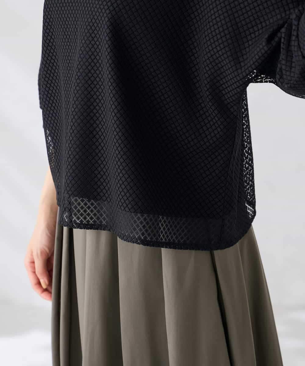 K2KGD31044 a.v.v(アー・ヴェ・ヴェ) 幾何レースドルマンカットソー グリーン