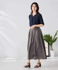 K2KGD32044 a.v.v(アー・ヴェ・ヴェ) レースジャガードスリーブトップス ネイビー