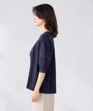 K2KGD34049 a.v.v(アー・ヴェ・ヴェ) 袖口レースチュニックカットソー ブルー