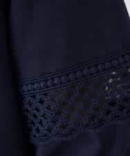 K2KGD34049 a.v.v(アー・ヴェ・ヴェ) 袖口レースチュニックカットソー ブルー