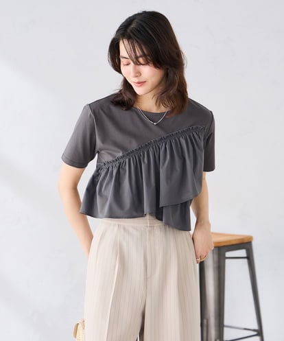 K2KGD36044 a.v.v フリルドッキングTシャツ