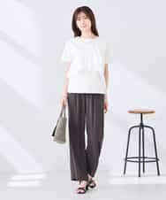 K2KGD36044 a.v.v(アー・ヴェ・ヴェ) フリルドッキングTシャツ ホワイト