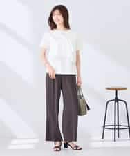 K2KGD36044 a.v.v(アー・ヴェ・ヴェ) フリルドッキングTシャツ ホワイト