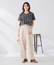 K2KGD36044 a.v.v(アー・ヴェ・ヴェ) フリルドッキングTシャツ ホワイト