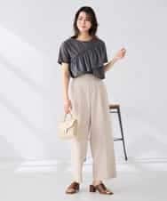 K2KGD36044 a.v.v(アー・ヴェ・ヴェ) フリルドッキングTシャツ ホワイト