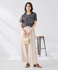 K2KGD36044 a.v.v(アー・ヴェ・ヴェ) フリルドッキングTシャツ ホワイト